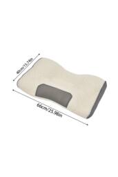 ExtraStar Breathable Knitted Ergonomic Pillow, Neck Support Sleeping Pillow in White - Size: Single - thumbnail 9