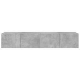 Berkfield Home TV Wall Cabinets with LED Lights 2 pcs Concrete Grey 80x35x31 cm - Size: 80 x 35 x 31 cm - thumbnail 9