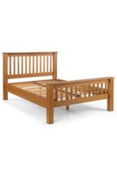 Julian Bowen Amsterdam High Footend Solid Oak Bed in Natural - Size: King - thumbnail 4