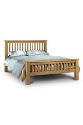 Julian Bowen Amsterdam High Footend Solid Oak Bed in Natural - Size: King - thumbnail 3