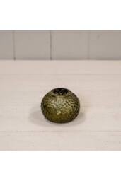 KDMD Olive Green Round Tealight Holder - thumbnail 2