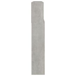 Berkfield Home Headboard Cabinet Concrete Grey 220x19x103.5 cm - thumbnail 4