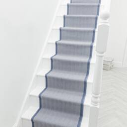 runrug Stair Runner Carpet - Reversible & Durable, 2mm - 'Illusion' in Blue - Size: 60 cm x 450 cm - thumbnail 5