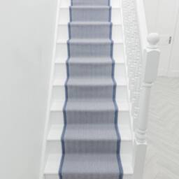 runrug Stair Runner Carpet - Reversible & Durable, 2mm - 'Illusion' in Blue - Size: 60 cm x 450 cm - thumbnail 4