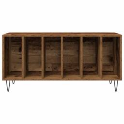 Berkfield Home Record Cabinet Old Wood 100x38x48 cm Engineered Wood in Brown - Size: 100 x 38 x 48 cm - thumbnail 5