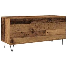 Berkfield Home Record Cabinet Old Wood 100x38x48 cm Engineered Wood in Brown - Size: 100 x 38 x 48 cm - thumbnail 7