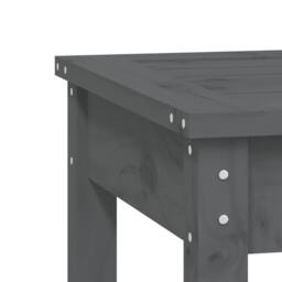 Berkfield Home Garden Bench Grey 80x44x45 cm Solid Wood Pine - Size: 80 x 44 x 45 cm - thumbnail 6