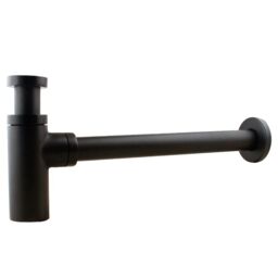 Nes Home Universal Bathroom Basin Sink Bottle Trap Waste Premium Matte Black - thumbnail 3