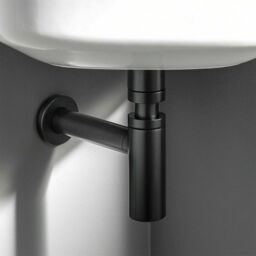 Nes Home Universal Bathroom Basin Sink Bottle Trap Waste Premium Matte Black