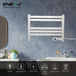 ENER-J Infrared Towel Rail Heater 5 Bar 100W White 220V - thumbnail 5