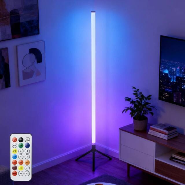 NESTLUNE Floor RGB LED Lamp Corner Light Standing Mood Remote in White - image 1