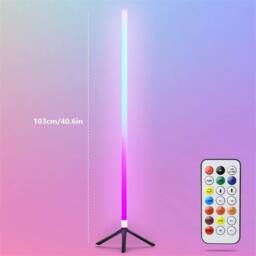 NESTLUNE Floor RGB LED Lamp Corner Light Standing Mood Remote in White - thumbnail 3