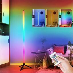 NESTLUNE Floor RGB LED Lamp Corner Light Standing Mood Remote in White - thumbnail 2