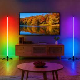 NESTLUNE Floor RGB LED Lamp Corner Light Standing Mood Remote in White - thumbnail 5