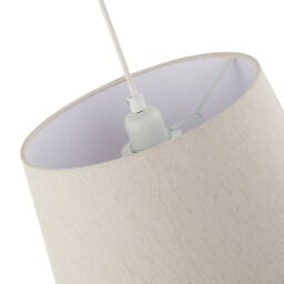 Happy Homewares Light Beige Natural Linen Fabric Lamp Shade with White Cotton Lining - Size: 12 inches - thumbnail 5