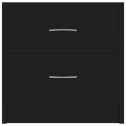 Berkfield Home Bedside Cabinet Black 40x30x40 cm Engineered Wood - Size: 40 x 30 x 40 cm - thumbnail 4