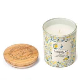 Peter Rabbit Lemon Blossom Scented Candle 1 Wick Wood Lid 30hr Burn Gifts - Size: Medium