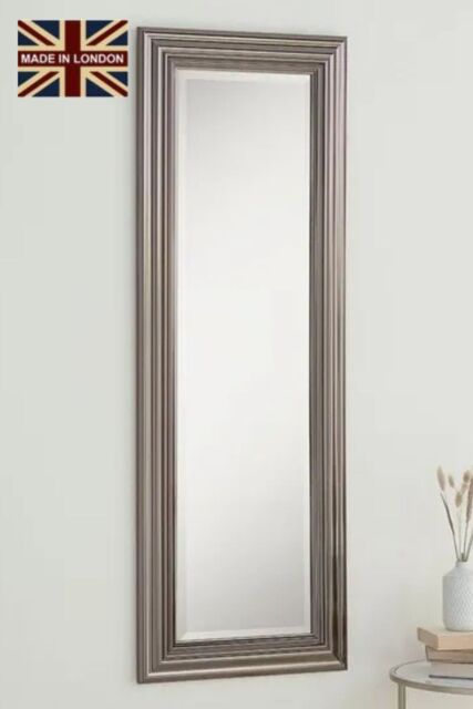 Yearn Mirrors Yearn Dark Chrome Wall Mirror 128.5x45cm in Metallics - Size: 128.5x45 cm - image 1
