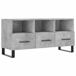 Berkfield Home TV Cabinet Concrete Grey 102x36x50 cm Engineered Wood - Size: 102 x 36 x 50 cm - thumbnail 2