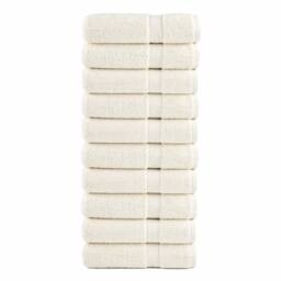 Berkfield Home Premium Hand Towels SOLUND 10 pcs Cream 50x100 cm 600 gsm - thumbnail 2