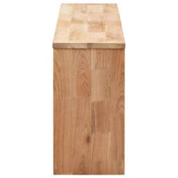 Berkfield Home Shoe Storage Bench 94x20x38 cm Solid Walnut Wood in Brown - Size: 94 x 20 x 38 cm - thumbnail 5