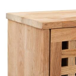 Berkfield Home Shoe Storage Bench 94x20x38 cm Solid Walnut Wood in Brown - Size: 94 x 20 x 38 cm - thumbnail 6