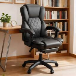 EONLION Black Executive Desk Chair High Back Adjustable Height - Size: 100 cm