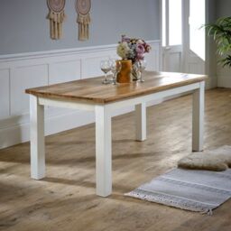 Indian Hub Alfie Dining Table - Mango Wood - L85 x W170 x H76 cm in Brown - thumbnail 3