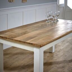 Indian Hub Alfie Dining Table - Mango Wood - L85 x W170 x H76 cm in Brown - thumbnail 8