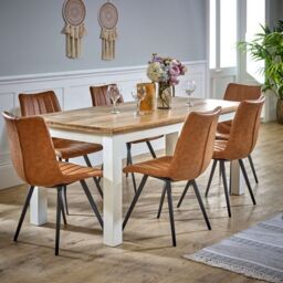 Indian Hub Alfie Dining Table - Mango Wood - L85 x W170 x H76 cm in Brown - thumbnail 7