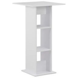 Berkfield Home Bar Table White 60x60x110 cm - Size: 60 x 60 x 110 cm - thumbnail 1