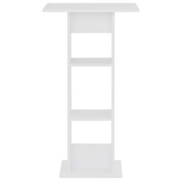 Berkfield Home Bar Table White 60x60x110 cm - Size: 60 x 60 x 110 cm - thumbnail 2
