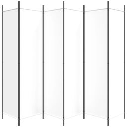 Berkfield Home 6-Panel Room Divider White 300x200 cm Fabric - thumbnail 4