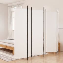 Berkfield Home 6-Panel Room Divider White 300x200 cm Fabric - thumbnail 1