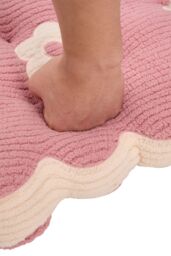 Living and Home Flower-Shaped Plush Chair Cushion in Pink - thumbnail 6