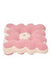 Living and Home Flower-Shaped Plush Chair Cushion in Pink - thumbnail 3