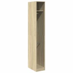 Berkfield Home Wardrobe Sonoma Oak 30x50x200 cm Engineered Wood in Light Oak - Size: 30 x 50 x 200 cm - thumbnail 3