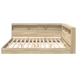 Berkfield Home Bookcase Bed Sonoma Oak 180x200 cm Engineered Wood in Beige - thumbnail 6