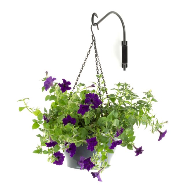 LIVIVO 12 Inch Swivel Hanging Basket Bracket Wall Hook for Hanging Baskets Garden Bracket with Screws & Plugs in Metallic Silver - image 1