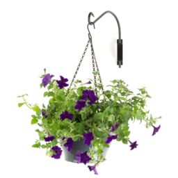 LIVIVO 12 Inch Swivel Hanging Basket Bracket Wall Hook for Hanging Baskets Garden Bracket with Screws & Plugs in Metallic Silver - thumbnail 1