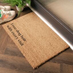 Artsy Mats Free Dog Hair With Every Visit Coir Doormat (60 x 40cm) in Brown - Size: 40 cm x 60 cm - thumbnail 2