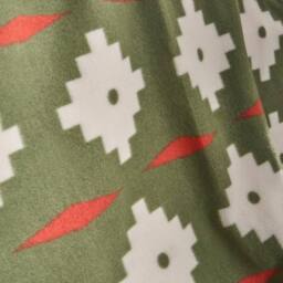 OHS Geo Print Polar Fleece Throw Blanket Lightweight Bedspread - Size: 120 cm x 150 cm - thumbnail 2