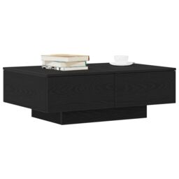 Berkfield Home Black Oak Coffee Table - 90x60x31 cm, Made from Engineered Wood - Size: 90 x 60 x 31 cm - thumbnail 3