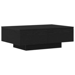 Berkfield Home Black Oak Coffee Table - 90x60x31 cm, Made from Engineered Wood - Size: 90 x 60 x 31 cm - thumbnail 6