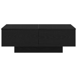 Berkfield Home Black Oak Coffee Table - 90x60x31 cm, Made from Engineered Wood - Size: 90 x 60 x 31 cm - thumbnail 7
