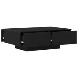 Berkfield Home Black Oak Coffee Table - 90x60x31 cm, Made from Engineered Wood - Size: 90 x 60 x 31 cm - thumbnail 5