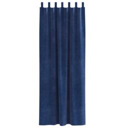 Berkfield Home Blackout Curtains with Hanging Loops 2 pcs Dark Blue Velvet in Navy - thumbnail 4