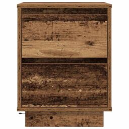 Berkfield Home Bedside Cabinet with LED Lights¬†Old Wood 38x34x50 cm - Size: 38 x 34 x 50 cm - thumbnail 6