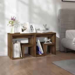 Berkfield Home Premium Bed Cabinets 2 pcs Brown Oak 40x30x40 cm Engineered Wood - Size: 40 x 30 x 40 cm - thumbnail 2