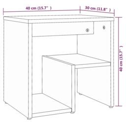 Berkfield Home Premium Bed Cabinets 2 pcs Brown Oak 40x30x40 cm Engineered Wood - Size: 40 x 30 x 40 cm - thumbnail 8